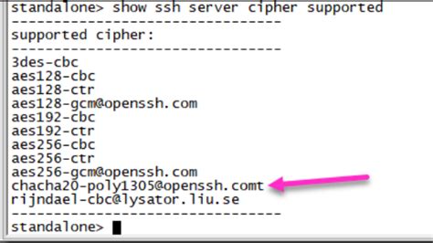 SSH Cipher Lists .